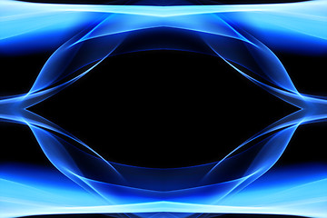 Image showing Blue smoke in black background