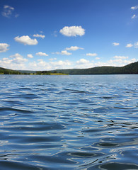 Image showing summer lake with waves