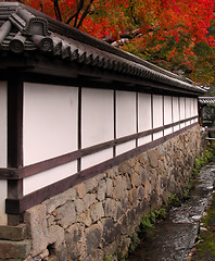 Image showing Autumn Japanese temple