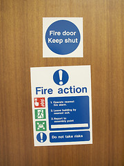 Image showing Fire door