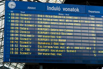 Image showing Departure table in a european transport station