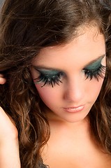 Image showing Attractive young model with pretty makeup