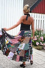 Image showing Woman dressed in lovely skirt
