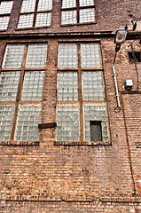 Image showing An abandoned industrial building angle shot