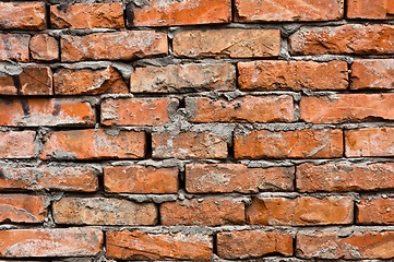 Image showing Abandoned brick wall