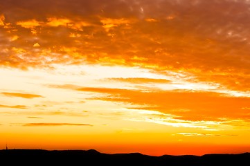 Image showing Silhouettes of mountains in a very good composition