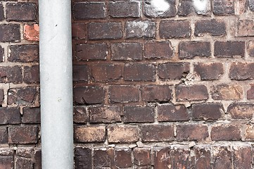 Image showing Abandoned brick wall