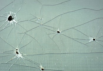 Image showing Abstract background of a cracked window