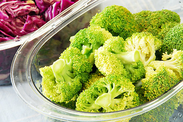 Image showing Colorful vegetables in steamer