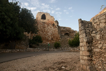 Image showing Crusaders castle ruins in Galilee