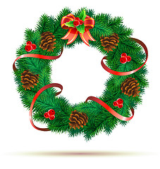 Image showing Christmas green wreath