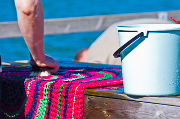 Image showing Carpet washing