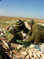 Image showing  injured soldier 