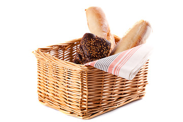 Image showing fresh bread in a basket