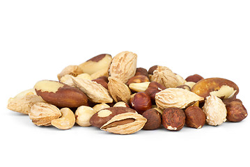 Image showing Small pile of different nuts