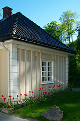 Image showing Detail of small, wooden house