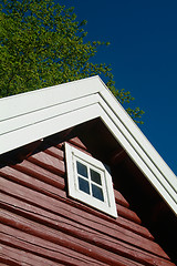 Image showing Detail of log cabin