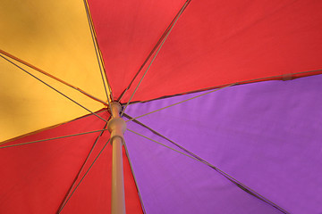 Image showing multi coloured umbrella