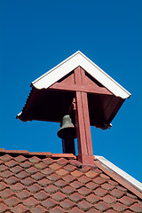 Image showing Bell tower on old building