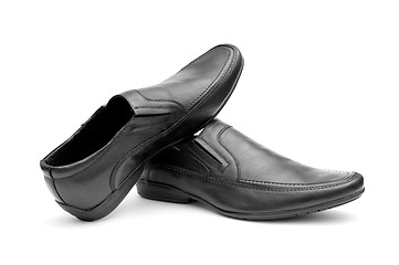 Image showing Pair of black man's shoes 