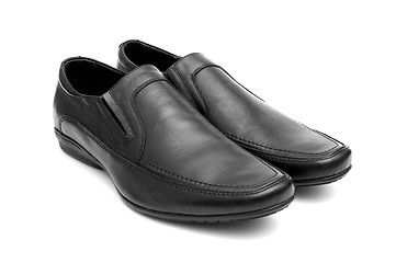 Image showing Pair of black man's shoes 