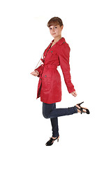 Image showing Girl with red coat.