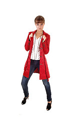 Image showing Girl with red coat.