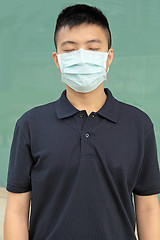 Image showing man wear mask outdoor