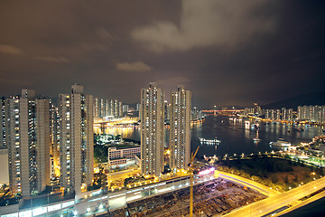 Image showing traffic in modern city at night