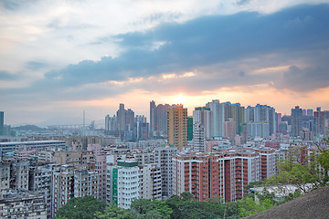 Image showing urban city sunset