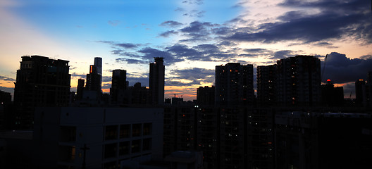 Image showing downtown sunset