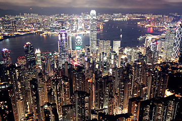 Image showing Hong Kong at night 