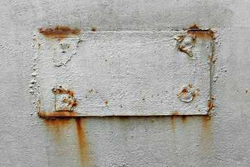 Image showing Welded patch on metal surface