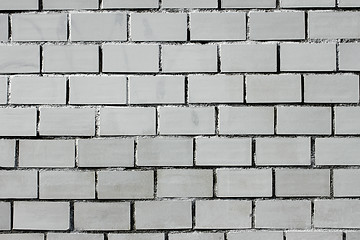 Image showing White painted brick wall
