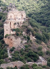 Image showing Crusaders castle ruins in Galilee