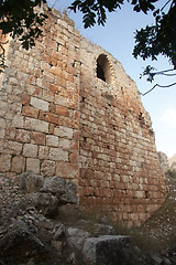 Image showing Crusaders castle ruins in Galilee