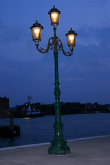 Image showing lantern on coast of a gulf