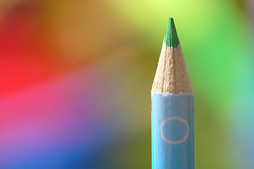 Image showing Pencil on mulitcolored background