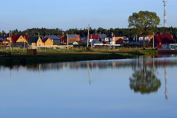 Image showing reflections in a pond