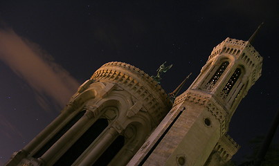 Image showing fourvière basilica at lyon in france