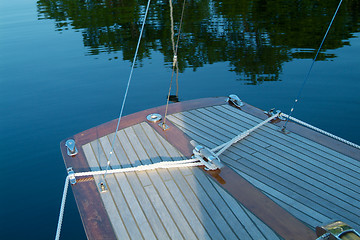 Image showing Rear end of sailboat