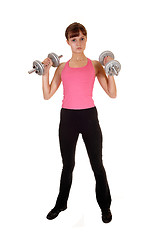 Image showing Weight lifting girl.