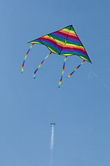 Image showing Kite and aircraft