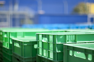 Image showing Plastic crates