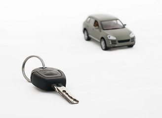 Image showing Keys and a car in the background