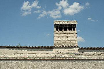 Image showing Roof with chimney