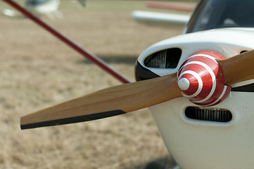 Image showing Wooden plane propeller