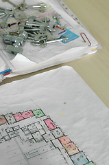 Image showing Construction Plan and keys 