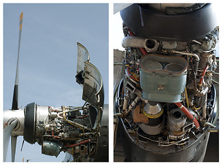 Image showing Plane disassembled engine