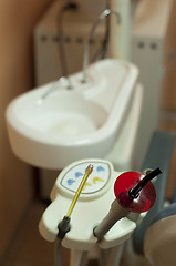 Image showing Dental equipment and sink